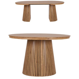 Stół rozkładany, okrągły Fjord M z lamelami, 120cm-200cm,