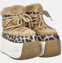 ŚNIEGOWCE DAMSKIE NA PLATFORMIE WYSOKIE BUTY ZIMOWE BIG