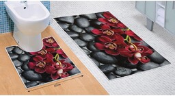 Komplet dywaników łazienkowych Orchidea 3D, 60 x 100