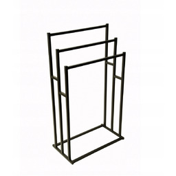 Stojący wieszak na ręczniki loft czarny 3 ramienny