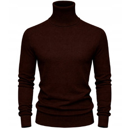 Sweter z golfem golf męski z kaszmiru