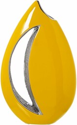 Alexandra House Living Żółty srebrny wazon ceramiczny 8