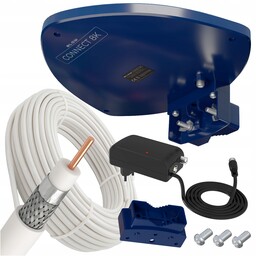 Antena Zewnętrzna Aktywna DVB-T2 Full Hd Zasilacz Kabel