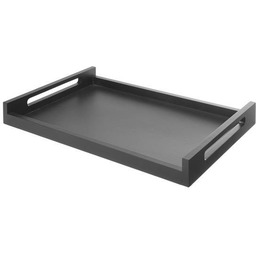TACA DREWNIANA ROOMSERVICE CZARNA 603 x 402 mm