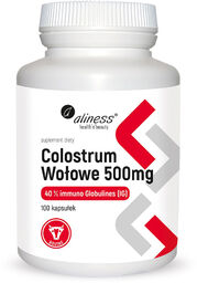 Aliness Colostrum Wołowe 500 mg IG 40%, 100