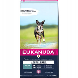 Eukanuba Grain Free S-Xl Adult Kaczka 12Kg