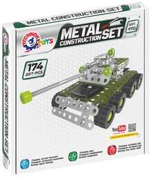 TechnoK, Klocki konstrukcyjne, metalowe Czołg, 174el 4951 p10