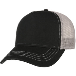 Czapka Trucker Rapper Canvas, czarno-szary, One Size