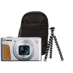 Aparat Canon PowerShot SX740 HS Travel Kit Srebrny