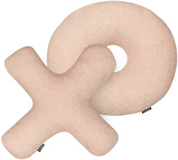 Beliani 2 poduszki dekoracyjne litery teddy XO różowe