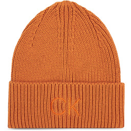 Czapka Calvin Klein Re-Lock Beanie W/Emb K60K608660 Brązowy