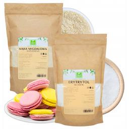 KETO słodzik ERYTRYTOL ERYTROL + MĄKA MIGDAŁOWA mączka