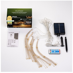 Lampa ogrodowa solarna LED wisząca 3,8m 5x dmuchawiec