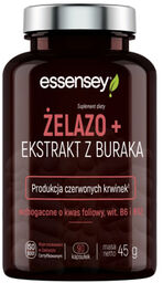 Essensey Żelazo + Ekstrakt z buraka, 90 kapsułek