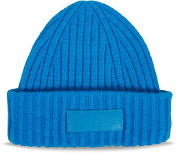 Czapka Tommy Hilfiger Tommy Twist Beanie AW0AW15325 Niebieski