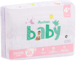 Auchan - Pieluszki dla niemowląt T4 9-20 kg