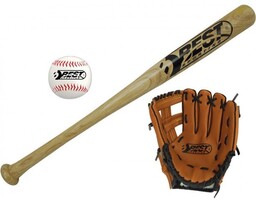 Zesaw Do Baseballa Kij Piłka i Rękawica BEST