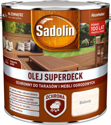 Olej do tarasów i mebli ogrodowych Superdeck Bielony