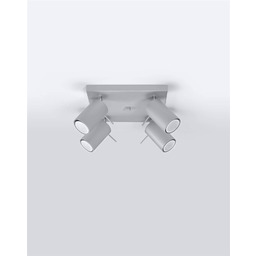 Sollux Lighting Lampa sufitowa RING 4 SL.0452 szara