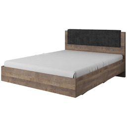 Łóżko drewniane 160x200 Arden N z tapicerowanym wezgłowiem