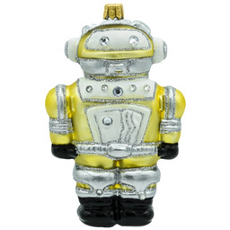 Pakamera Bombka choinkowa: Robot: żółto-biały