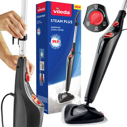 Vileda Mop Parowy Steam Plus Elektryczny Nakładki Zestaw
