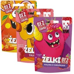 Zestaw BeRAW Kids Żelki (Mango Marakuja + Truskawka