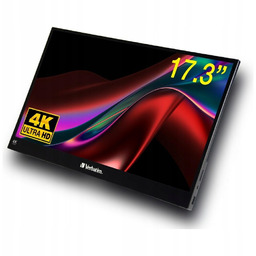 Monitor przenośny Verbatim dotykowy 17.3" Ultra Hd 4K