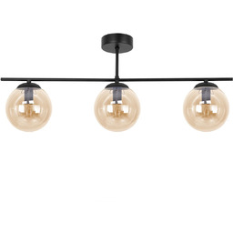 Lampa sufitowa trzy bursztynowe klosze K-5164 Delta, loft