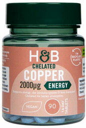 Miedź 2 mg, Chelated Copper Holland & Barrett,