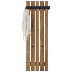 Wieszak ścienny z półką dąb / czarny 120