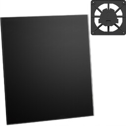 Kratka Wentylacyjna Grafit 15x15 Panel Szklany Czarny Mat