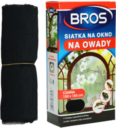 Moskitiera na okno Bros czarna 150x180cm