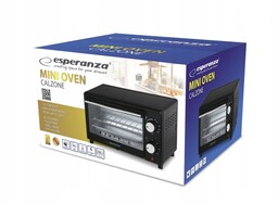 Esperanza Mini piekarnik Calzone 10 l czarny EKO007
