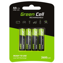GREEN CELL AKUMULATORKI PALUSZKI 4X AA R6 2600MAH