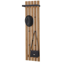 Wieszak ścienny z półką dąb / czarny 150