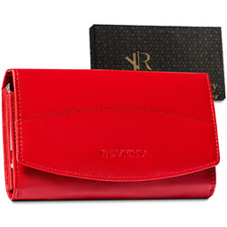 Portfel czerwony Rovicky skórzany [DH] R-RD-36-GCL
