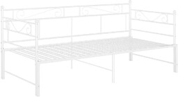 Edinos Białe metalowe łóżko rozkładane 90x200 cm D4-D76
