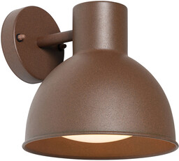Industrialna lampa ścienna zewnętrzna rdzawo-brązowa okrągła IP44 -