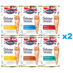 BUTCHER''S Delicious Dinners w galaretce dla kotów 12x400g