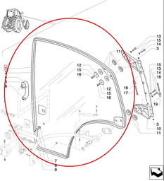 SZYBA DRZWI PRAWA NEW HOLLAND CASE STEYR 84280178