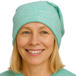 Czapka Damska Beanie Włoska Cienka Smerfetka Miętowa