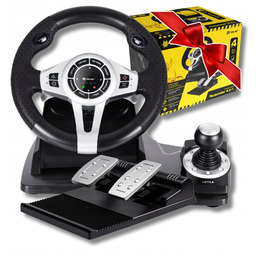 Kierownica Do Gier z pedałami Zestaw skrzynia biegów