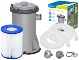 Pompa Filtrująca Basenowa Do Basenu 2006 l/h+FILTR+Rury Bestway