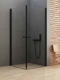 Kabina prysznicowa prostokątna 80x100 D-0230A/D-0231A New Soleo Black