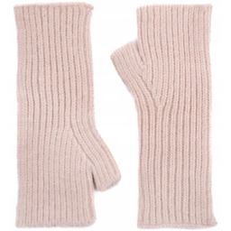 Rękawiczki modne zimowe mitenki damskie w prążek Saretto