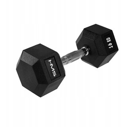 Hantla gumowana sześciokątna stalowa Hex Pro 16 kg