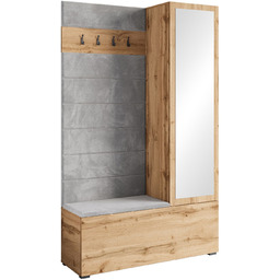 Szafa z siedziskiem do przedpokoju 115 cm garderoba