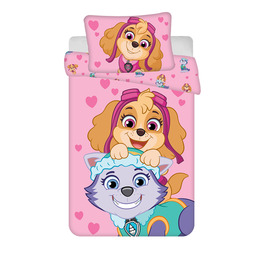 Jerry Fabrics Pościel bawełniana 100x135 Psi Patrol Duo