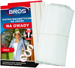 Moskitiera na drzwi na magnesy Bros biała 100x220cm.